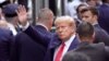 Former President Donald Trump arrives ahead of his arraignment at Manhattan Federal Court in New York, April 4, 2023. 