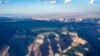 The Grand Canyon is seen while in flight from Air Force One, with President Joe Biden aboard, en route to Grand Canyon National Park Airport, Aug. 7, 2023, in Grand Canyon Village, Ariz. 