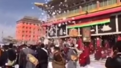 རྔ་བ་ཇོ་ནང་དགོན་པའི་ལྷ་སྡེ་སེར་སྐྱ་མང་ཚོགས་ཀྱིས་༧གོང་ས་མཆོག་གི་སྐུའི་གྱ་སྟོན་སྲུང་བཙི་ཞུས་པ།