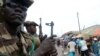 Members of the Multinational Force of Central Africa (FOMAC) patrol on July 20, 2013 in Bangui.