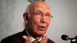 Pokiston Tashqi ishlar masalalari bo’yicha maslahatchisi Sartaj Aziz