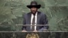 President Salva Kiir addresses the 69th session of the United Nations General Assembly in New York on Saturday, Sept. 27, 2014.