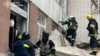 Rescuers work at the site of a Russian missile strike, amid Russia's attack on Ukraine, in Chernihiv, Ukraine, April 17, 2024. (Press service of the State Emergency Service of Ukraine/Handout via Reuters)