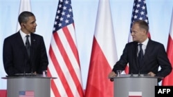 AQSh rahbari Barak Obama va Polsha Bosh vaziri Donald Tusk, Varshava, 28 may 2011