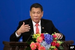 Filippin rahbari Rodrigo Duterte, Pekin, 20-oktabr, 2016