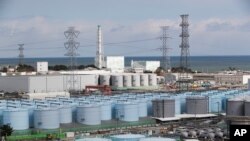 日本东北部福岛核电站核反应堆蓄水池。（2021年2月27日）