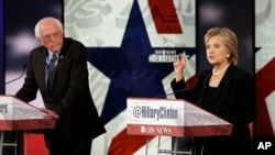 Xillari Klinton va Berni Sanders debatda, Ayova shtati, 14-noyabr, 2015