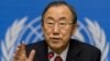 UN Secretary General Ban Ki-moon gives a press conference at the UN Human rights Council session on March 3, 2014 in Geneva.