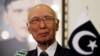 FILE - Pakistani national security adviser Sartaj Aziz, pictured at a news conference in April, says his country is sharing information with Afghanistan to try to prevent the Taliban from using Pakistan's side of the porous frontier. 