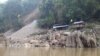 Chinese engineers doing test drilling for the Mong Ton Dam on the Salween River.