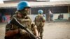 FILE - United Nations peacekeepers from Uruguay patrol a street in Goma, eastern Congo, July 13, 2012. 