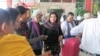 Tep Vanny, a Cambodian land activist talks to VOA Khmer Service is in Washington on March 29, 2013, during her trip in the US capital to receive a leadership award from Vital Voices, an organization started by Hillary Clinton in 1997.