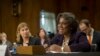 U.S. Assistant Secretary of State for African Affairs Linda Thomas-Greenfield, right, shown here at a hearing on Capitol Hill in January 2014, has called for IGAD member states to send troops to South Sudan to help police a ceasefire that has already been violated.